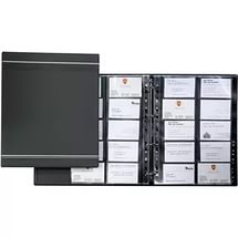 Визитница Durable Visifix 2388-58 57х90мм (400 визиток) вклад.:20шт. ПВХ темно-серый